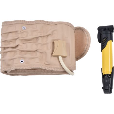 Ceinture de soutien lombaire gonflable 2 en 1 pour le traitement physique, en TPU et PU, matériau en tissu tricoté, soulageant la douleur, kaki, outil de traction (1/5)
