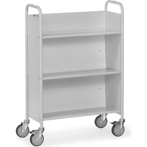fetra Chariot de bureau à plateaux inclinés 4891 - charge max. 150kg Pneus TPE (1/4)