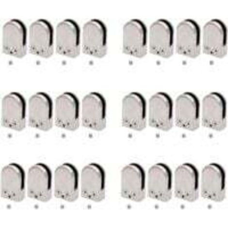 YMYNY Pinces à verre pour garde-corps, 24 pièces, clips de retenue en acier inoxydable trempé, support de verre réglable de 6 à 8 mm pour balustrade, escalier, main courante, support de verre en métal (1/4)