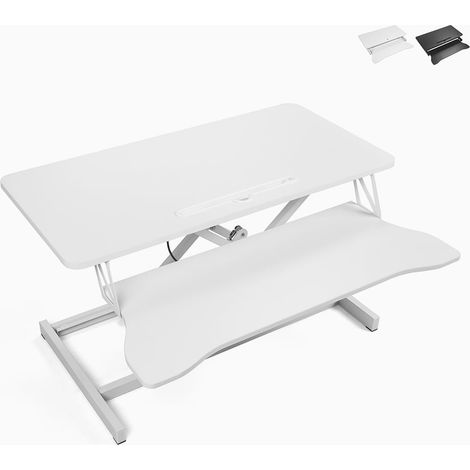 Soporte ajustable en altura para monitor de PC de escritorio Jallo+ - Blanco