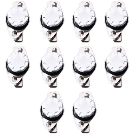 Interruptor térmico KSD301, paquete de 10 unidades, termostato normalmente cerrado de 135 °C, 250 V, 10 A. (1/5)