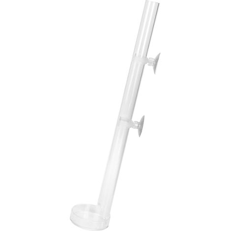 Distributeur de nourriture transparent en acrylique durable pour poissons et crevettes d'aquarium, tube d'alimentation avec plateau (40 cm) (1/5)