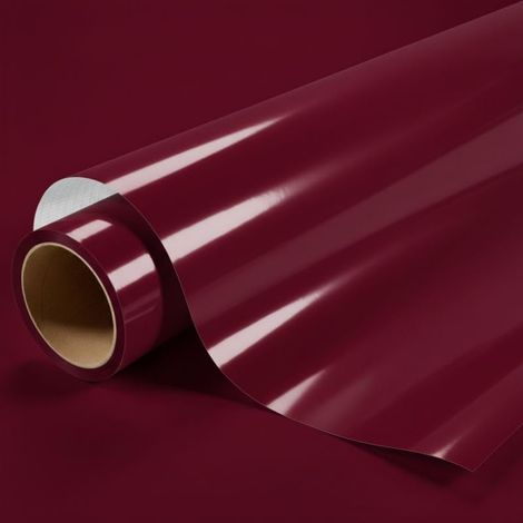 1 Rouleau Vinyle Covering Bordeaux Brillant 122x100cm Colle Airflow Surface Plane Auto Moto Meuble