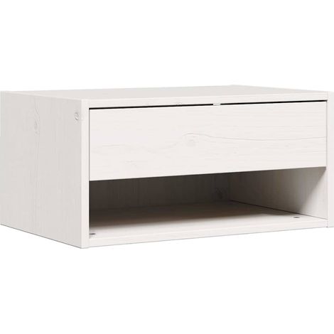 Maison Exclusive - Comodino Bianco 50 x 32,5 x 24 cm Legno di pino massello