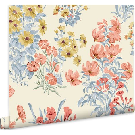 Laura Ashley Megan Vliestapete Gelb 10mx52cm