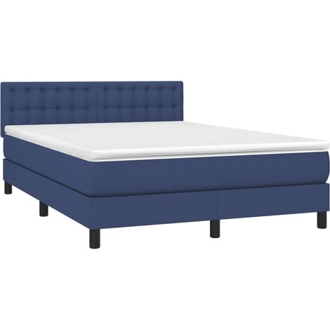 Giroletto a Molle con Materasso Blu 140x200 cm in Tessuto vidaXL (1/5)