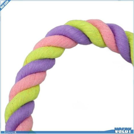 Ashata Perche de corde d'oiseau Climbing Rope Bird Toys Fun Colorful Swing Climbing Cotton Rope Bird Toys For Pa animalerie jouet (1/5)