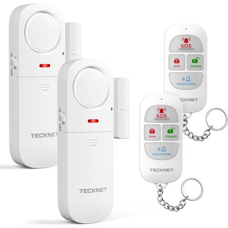 Alarme Maison sans Fil Alarme Porte avec Télécommande Window and Door Alarm Sensor avec 4 Modes D'alarme Détecteur Ouverture Porte pour Maison Hôtel Garage Fenêtres (1/5)
