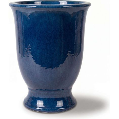Provencelia Arthur 55x69cm, pot grande taille d'extérieur fait main en terre cuite émaillée, résistant au gel, vert forêt (1/5)