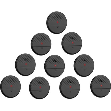 Alarme de porte et fenêtre, détecteur anti-effraction ultra-mince 125 dB avec indicateur LED pour la sécurité de la maison, noir, lot de 10 (1/5)
