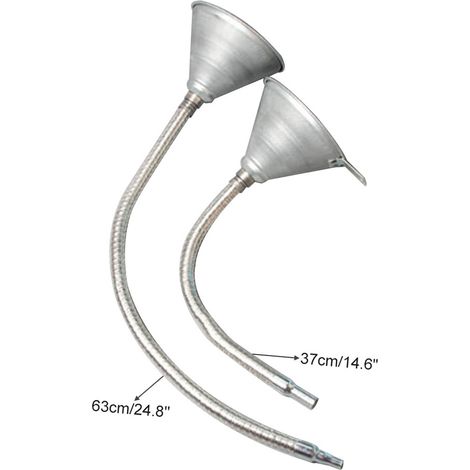 Ej.Life Entonnoir métallique flexible de 63 cm pour ravitaillement d'urgence en voiture et en moto (1/5)