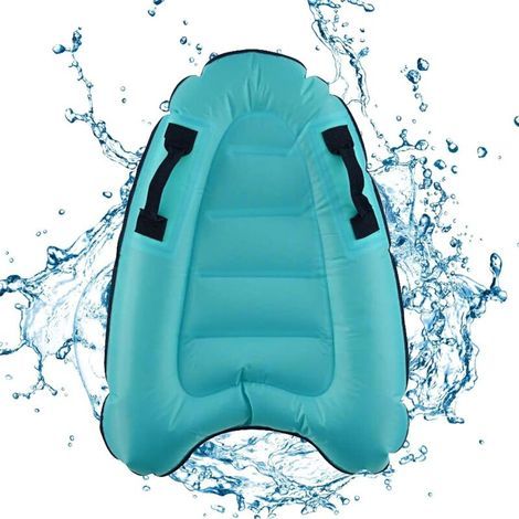 Leichtes und tragbares aufblasbares Bodyboard mit Griffen – Schwimmhilfe für Pool, Lernmatte für Kinder und Erwachsene (1/4)
