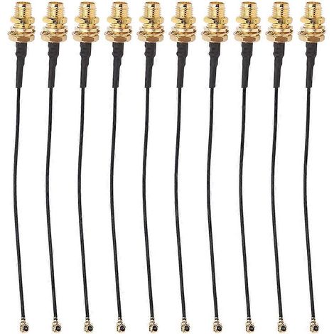 Câbles d'extension SMA vers IPX (U.FL) de 10 cm pour lignes d'alimentation d'antenne, capteurs, reconnaissance faciale (1/4)