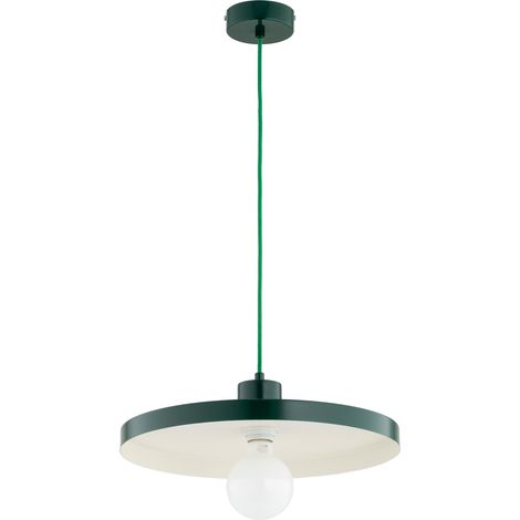 Suspension loft vert/blanc plateau E27 15W Alfa Eteri (1/2)