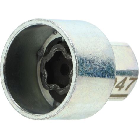 Clé antivol pour écrous de roue BMW Série 1 3 5 6 7 X1 X2 X3 X4 X5 X6 Z4, douille de remplacement antithéft, code 047, acier robuste, fixation sécurisée. (1/5)