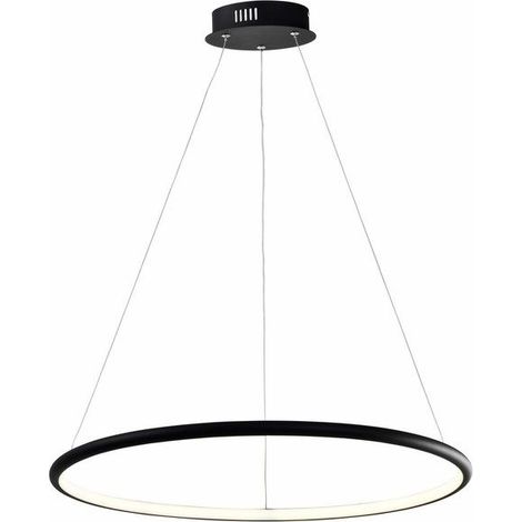 Suspension LED moderne noire anneau Ø62 36W Reality