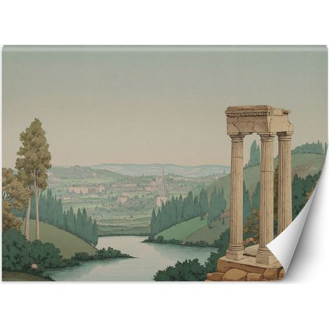 Fototapete Landschaft Bäume Architektur 250x175 cm (1/5)