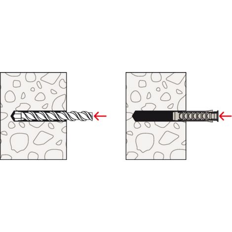 Tasselli Nylon S 6 C 8 K Con Gancio Corto Set 5 Pezzi - Fischer (1/5)