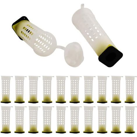 Queen bee cage, set of 20 feeding cups, feeding equipment, insect tools (1/5)