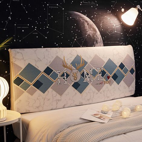 Housses de Tête de lit,Protecteur Antipoussière pour Tête de Lit Rembourrée (F, Tête de lit Longueur:70cm-120cm) (1/4)