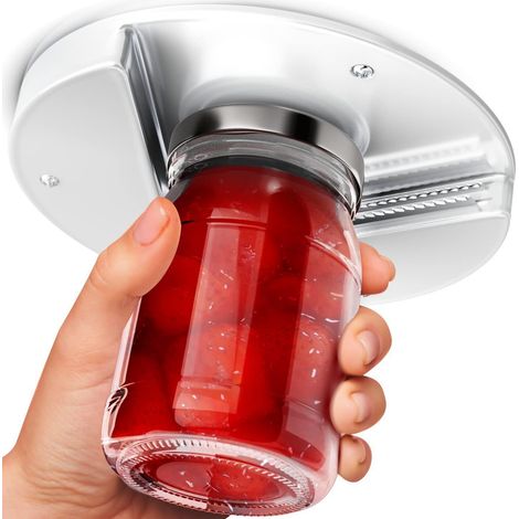 Drehbarer Flaschenöffner, Unterbau-Glasöffner, Unterbau-Flaschen- und Dosenöffner, Edelstahl-Glasöffner für ältere Menschen und Menschen mit schwachen oder arthritischen Händen (1/5)