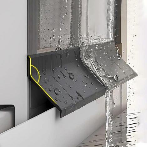 Schwarze, regendichte Dichtungen für Türen und Fenster, selbstklebende Gummidichtungen zur Verhinderung des Rückflusses von Regenwasser (0,5 m x 5 cm) (1/5)