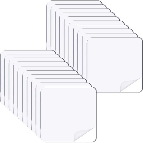 Lntyq 20 Pièces Ruban adhésif, Carré Nano Ruban Adhésif Double Face Transparent, Carré Ruban Adhésif Pastille Adhesive Double Face, Fixation de Divers Objets Dans Voitures, Cuisine, Domicile ou Bureau