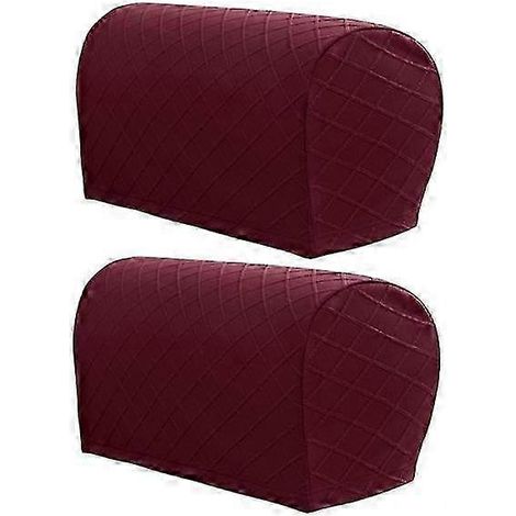 Housses d'accoudoirs pour canapé 2x2x, protection de meubles, housses pour fauteuil inclinable, couleur vin (1/5)
