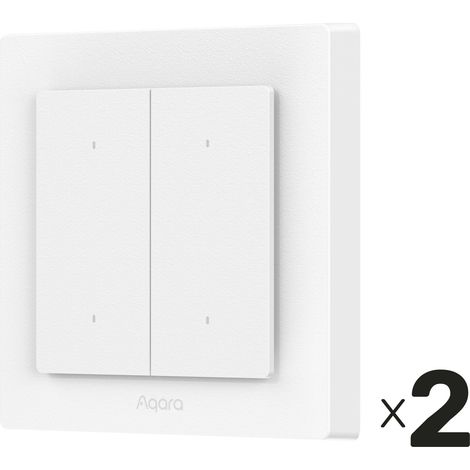 Interrupteur intelligent AQARA H2, WS-K08D, 4 boutons, 2 canaux, 2 pièces