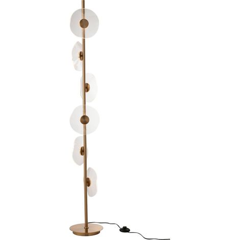 Lampadaire led doré design fleur en fer et plastique élégant - Doré effet fleur translucide (1/4)