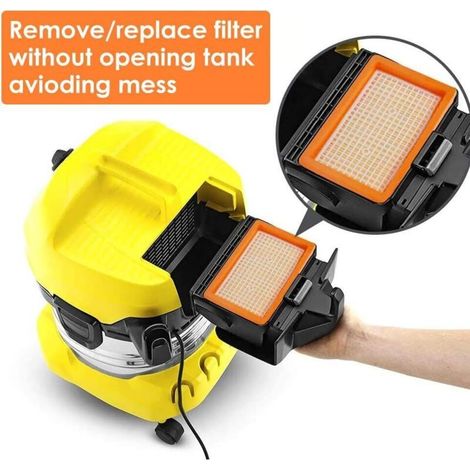 Filtre plissé Plat 2 pièces pour aspirateur Multi-usages Karcher MV4 MV5 MV6 WD4 WD5 WD6 WD5P aspirateur Eau-poussière - remplace 2.863-005.0 (1/5)