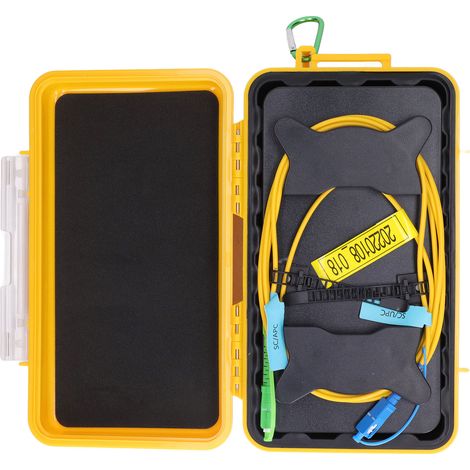 Lot OTDR Fibre Optique Monomode 500m Câble de Lancement Coffret Test Zone Morte Kit Outillage (1/5)