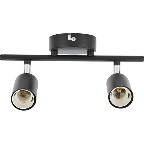 Deckenhalterung für verstellbare 2-flammige Schienenbeleuchtung, E27-Fassung für LED-Lampen (1/5)