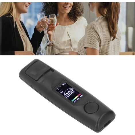 Éthylotest portable avec écran numérique LCD, noir (version japonaise) (livré avec batterie intégrée) (1/5)