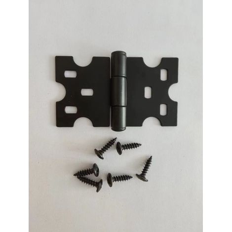 6 Pcs Charnières Noires, Les Charnières D'armoire avec des Vis Conviennent pour Petites Portes/Tiroirs/Fenêtres/Quincaillerie de Meubles de Maison (1/5)