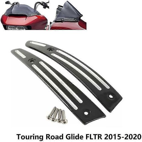 Garniture latérale de pare-brise noire divisée pour Touring Road Glide Fltr 2015-2020-- (1/4)