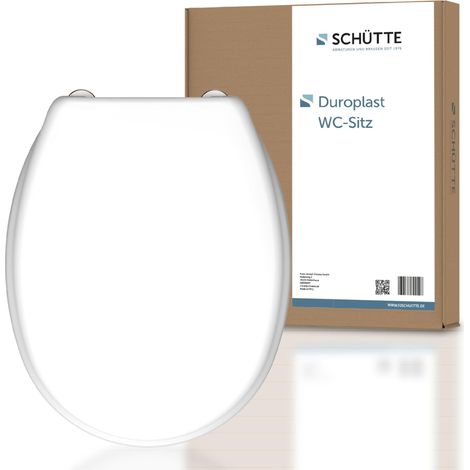 SCHÜTTE WC-Sitz aus Duroplast Toilettendeckel Uni Klodeckel Einfarbig 82000-A (1/10)