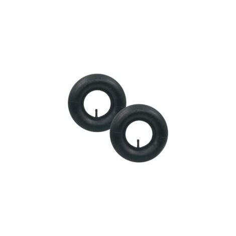 Chambre à air 4.10/3.50-4 avec valve droite TR-13 Lot de 2 pièces Caoutchouc de qualité supérieure pour diable et chariot de jardin (1/5)