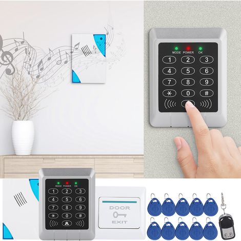 Kit de contrôle d'accès par clavier RFID, serrure de porte, carte EM 125 kHz pour entrée de porte (1/5)