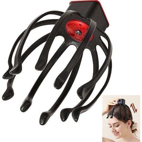 Masajeador eléctrico para el cuero cabelludo, recargable por USB, promueve el crecimiento del cabello, alivia el estrés y relaja el cuerpo y la mente. (1/5)