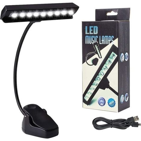 Lámpara de escritorio LED recargable con clip JINFGERNE: flexible, portátil e ideal para leer, tocar el piano, la oficina y viajar. (1/5)