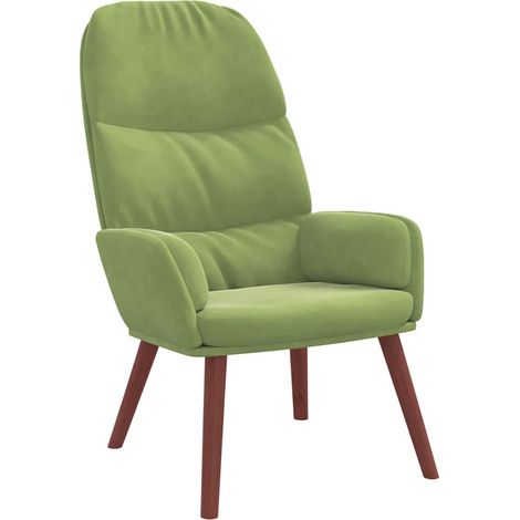Maison Exclusive - Sedia Relax Verde Chiaro in Velluto (1/5)