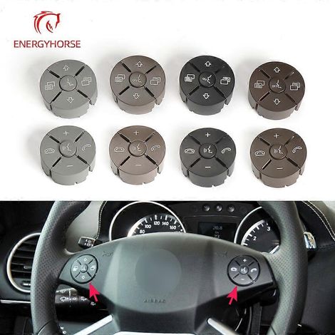 Commutateur de boutons multifonctions au volant 1648700658 pour Mercedes-Benz ML, GL-Class W164, R-Class W251 - Beige côté gauche du volant et klaxon. (1/4)