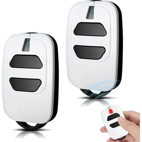 Bardusch-433,92 MHz Télécommande Portail, télécommande Compatible avec GTI2/4, GT2/4, Mio TR2/4, Mio TR2N/4N,2 Canaux Bip Portail de Garage,Blanc (Lot de 2) (1/5)
