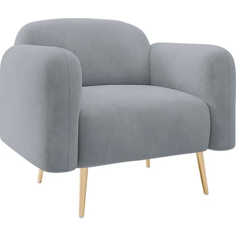 Fauteuil Comfivo Beatitudo I, Uttario Velvet 2972, 75x90x71cm, Tissu, Pieds: Métal, 0