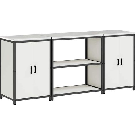 Maison Exclusive - Set di Stoccaggio per Cucina HATTEM 3 pcs Bianco