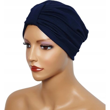 Emma 20, turbante azul marino para mujer, sombrero de bambú, también después de la quimioterapia (1/5)