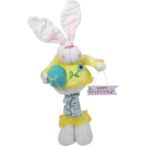 Coniglietto pasquale di peluche con uovo - Decorazione da tavolo, 50 cm (1/2)