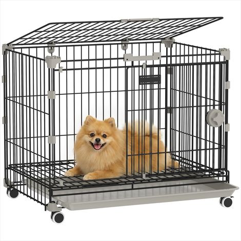 Cage de transport pour animaux Cage de transport en métal et PP (1/5)