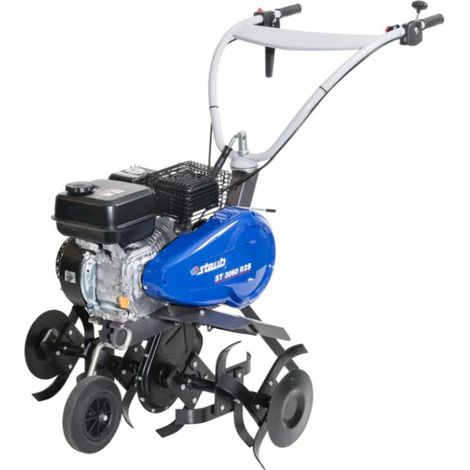 Motobineuse thermique 4,2 kW – Moteur RATO 212 cm³ – 2 vitesses avant + 1 arrière – Largeur de travail 60-90 cm – Fraises démontables – Staub